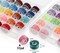 50Pcs Bobbins Sewing Thread with Case, SizeA Class15 Prewound Sewing Bobbins for Sewing Machine, 50Colors Polyester Sewing Threads Compatible for Brother/Singer/Babylock/Janome Machine